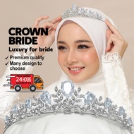 [CROWN Bride] Zirconia, Crown Rhinestone, Crown Tunang, Crown Nikah, Crown Wedding, Crown Cantik - M