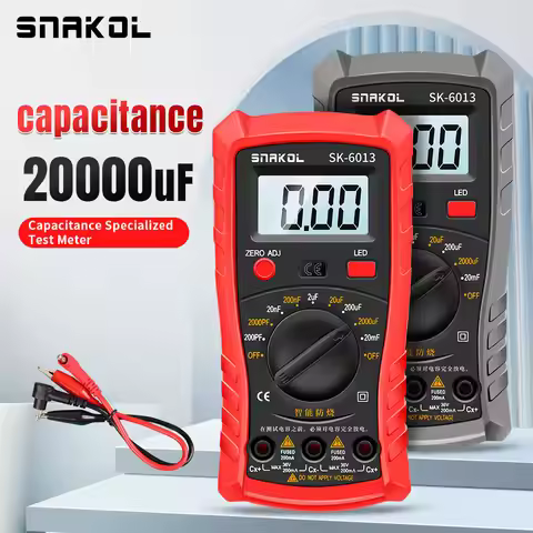 SK-6013 Digital Capacimeter Professional Capacitance Meter 20000uf Capacitor Tester 1999 Counts Elec