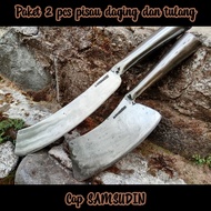 2pcs white meat chopping knives 8mm and 6mm thick meat and bone chopping knives kitchen knives thick