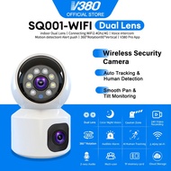 V380 Pro Wifi/4G Sim Card Dual Lens 5MP Wireless CCTV Camera 360° Connect to Cellphone Night Vision 