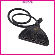 Auro 3 Input 1 Output HDTV Switcher 4K Resolution Multiple Devices Compatibility