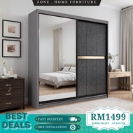 ⭐ Free Installation ⭐Barats Marble Look Wardrobe Door Sliding Wardrobe/8ftx8ft / 6ftx8ft / 5ftx8ft -