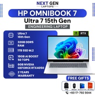 Designer Laptop | HP OmniBook | Nvidia RTX4050 | Ultra 7 15th Gen | 17" Touchscreen  32GBRAM 8500Mhz