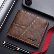 MenBense Mens Wallet Wax Oil PU Leather Wallets Classic Fashion Purse with Coin Pocket Retro Zipper 