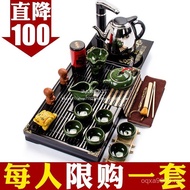 Simple Whole Set Teapot Purple Clay Tea Tea Tray Table Small Tea Art Tea Set Teacup Solid Wood Set K