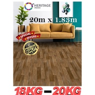 Tikar Getah 20m x 1.83m (6 kaki) Tebal 0.4mm PVC Vinyl Carpet Flooring Rug Mat Canopy Karpet Velvet Toto Khemah Kanopi