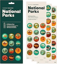 National Parks 63 Sticker Pack THE GEOPROJECT X Erikas Chesonis for Insulated Sticker Bottle, Water-