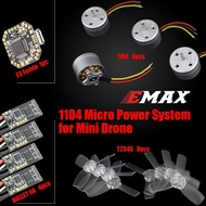EMAX F3 Femto 6A Bullet BLHeli_S ESC RS1104 5250KV Motor T2345 Propeller Power System Combo (Motor+P