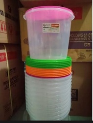 TOPLES MERK CLIO 16 LITER/Toples Plastik Besar/Toples Kerupuk/Toples Beras DLL