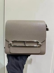 Hermes mini roulis豬鼻子 銀扣M8銀河灰 A刻 閒置未使用品