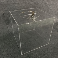 Mica ballot box 30 x 30 x 30cm / Mica lottery box / lock, Acrylic