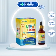 Vita D3K2 Supports Enhance Calcium Absorption into Bones for Children 6 Months and Up 20ml Bottle