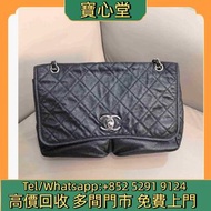 高價回收 香奈儿Chanel 黑银双口袋机场包，名牌手袋，包包，單肩包，錢包，CHANEL香奈兒，HERMES愛瑪仕，LV路易威登，Dior迪奧，Gucci古馳，BottegaVeneta葆蝶家，Pr