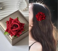 Gypsy Rose Hair Clip Red Flower Hairpin Umbanda Candomblé Religious Hair Accessories Bohemian Headwe