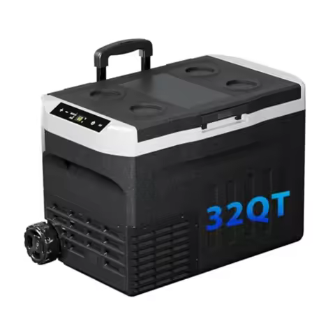 12 Volt Compressor Electric Cooler 32QT 30L Portable Refrigerator for Vehicle RV Camping Truck Boat 