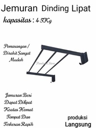 Jemuran dinding jemuran tembok lipat jemuran handuk bahan besi kuat dan kokoh jemuran 3 baris/p3