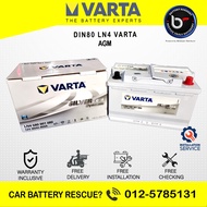 [ Installation Provided ] DIN80L - LN4 Varta Silver Dynamic AGM (Made In Germany) Car Battery Bateri