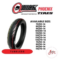 ORIG AT HIGH QUALITY QUICK TUBELESS TIRE PHOENIX FOR MOTORCYCLE 130/70-14 | 140/70-14 | 70/90-14 | 8