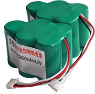 2pcs / Lot! 6V 3.5Ah NI-MH Rechargeable Robotic Vaccum Cleaner Battery for Ecovacs Deebot Deepoo D62 D63 D65 D66 D68 D77 D79