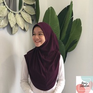 Tudung Sarung Berdagu Premium Cotton by REFA in Imperial Purple