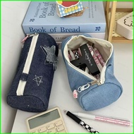 BH2 Retro Denim Star Pencil Case Pencil Case Gift For Girls Loopy Hello Kitty Student Pencil Bag HB2