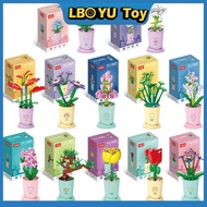 LBOYU Various Flower Building Block Toy Gift with Box