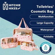 Hitchie Macaron Waterproof Cosmetic Makeup Bag Toiletries Organizer Pouch Transparent Beg Kosmetik M