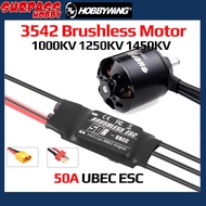 C3542 1000KV 1250KV 1450KV Outrunner Brushless Motor 50A 3-6S 5V/4ABEC ESC For RC FPV Racing Drone F