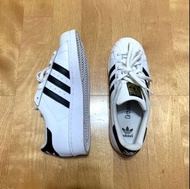 Adidas original superstar 三葉 基本款 白底黑線 鞋子 三線 滑板鞋