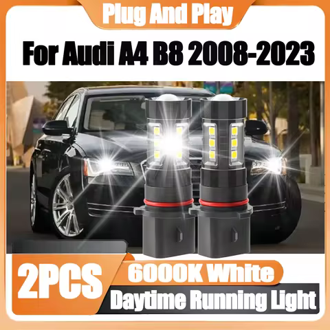 2PCS High Power P13W LED Daytime Running Light Blub 6000K Plug And Play 12 CSP Chip For Audi A4 B8 2