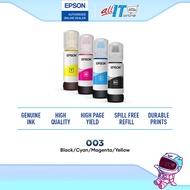 Epson 003 Ink Bottle Original Black Cyan Magenta Yellow High Yield Refill Ink for EcoTank Printer