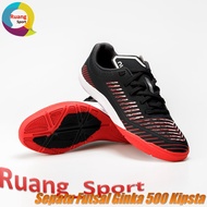MERAH Kipsta Ginka 500 Children's Futsal Shoes Original Futsal Shoes - Black Red