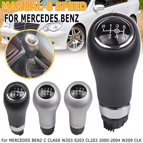 6 Speed Manual Car Shift Gear Stick Knob For Mercedes/Benz W203 S203 CL203 W209 W204 C204 C63 C300 C