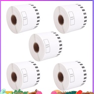5 Refill Rolls Compatible -22205 Label 62mmx30.48M Continuous Compatible for  Label Printer White Pa