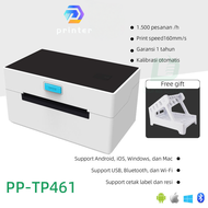 printer thermal bluetooth buat hp Printer Barcode Label printer portabel mesin print struk mini blue