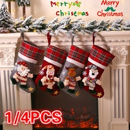 Cute Christmas Socks Christmas  Gift Candy Bags Christmas Decoration Ornaments