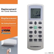 Replacement For ACSON, DAIKIN, YORK Air-Conditioner Air Cond Remote Control [DGS-01]