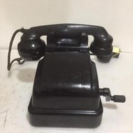 磁石式手搖黑電話機 古董電話 8