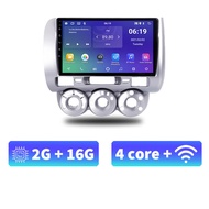 Acodo Android รถวิทยุสำหรับ Honda Fit Jazz 2001-2007 2din Android 12 iPS DSP หน้าจอพร้อม RAM 2G 4G ROM 32G 64G แยกหน้าจอ WiFi GPS YouTube ปลั๊กตรงและหน้ากาก