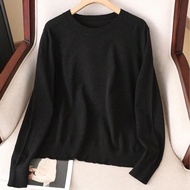 Plus Size 1XL-4XL Autumn Winter Basic Warm Women Knit Sweater Top Long Sleeves Fall Clothes