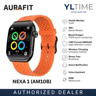 AURAFIT NEXA 1 (AM10B) 1.96" Curved AMOLED Smartwatch | SpO2 & Heart Rate Monitor | 150+ Sports Mode