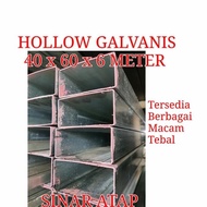 EF BESI HOLLOW GALVANIS 40x60 TEBAL 2 MM PANJANG 6 M
