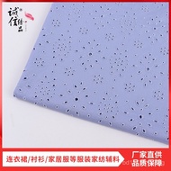 Yarn Card Cotton Fabric Twill Jacket Embroidery Embroidery Autumn Winter Perforated Quilted Embroide