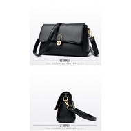 YGLS Women's Cowhide Shoulder Crossbody Bag Size 24cm 3 Large Compartments Convenient for Work and P