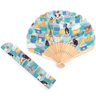 [Nishikawa Shoroku Shoten] Folding Fan for Summer with Fan Pouch soleil Women's Gift Fashion Fan Mot