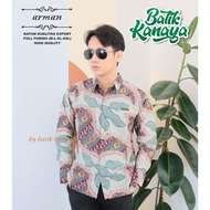 Bahan Kualitas EKSPOR - ARMAN Atasan Baju Kemeja Batik Pria Lengan Panjang Full Furing Premium Mat K