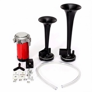 Klakson Angin Terompet Air Horn 2 Corong Mobil 12V 24V Plus Dinamo Untuk Mobil Truk Bus Hino Dll