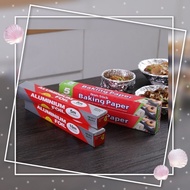 5/10/20M/50M BAKING PAPER & ALUMINIUM FOIL ROLL BBQ BAKING (With Cutter)