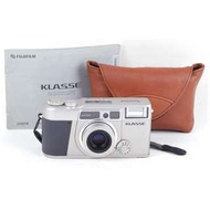 【美品】Fujifilm Klasse 銀色 帶38/2.6鏡頭 精品旁軸相機 帶皮套#jp21598
