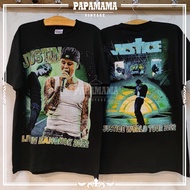 [ Justin Bieber ] JUSTICE WORLD TOUR LIVE IN BANGKOK 2022 Bootleg เสื้อวง เสื้่อทัวร์ จัสติน บีเบอร์ papamama vintage เสื้อยืดผ้าฝ้าย
